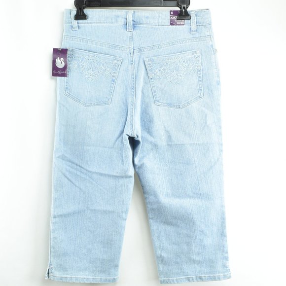 Gloria Vanderbilt 10 P  Denim Capris Stretch NWT - Picture 4 of 8
